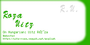 roza uitz business card